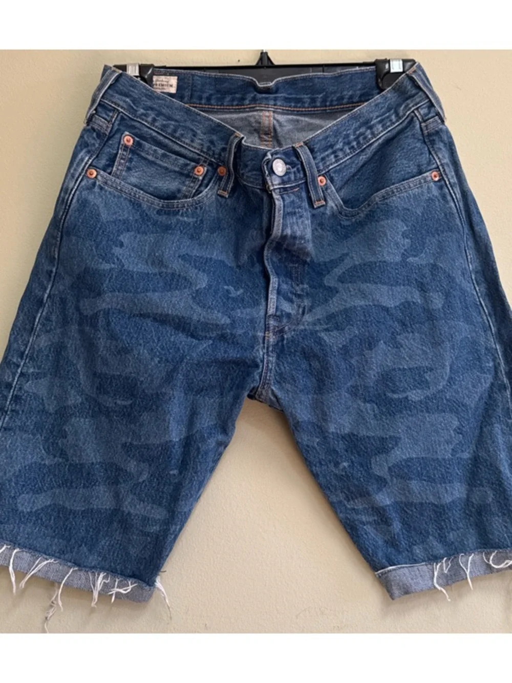 Levi’s 501 Camo Print Cutoff Shorts